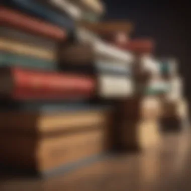 Highlighting Key Insights A stack of books with highlighted passages