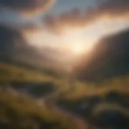 A serene landscape representing freedom and authenticity
