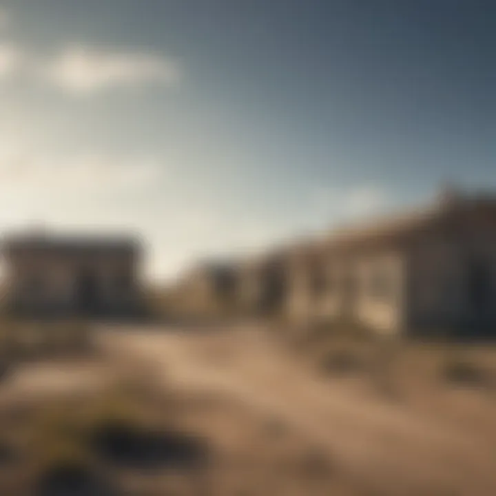 Desolate homes abandoned during the Dust Bowl