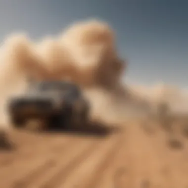 The Impact of Dust Storms on the Land Dust storm engulfing a barren landscape
