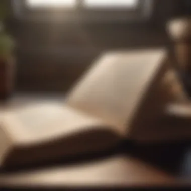 Wisdom from the Pages An open book with highlighted passages of wisdom