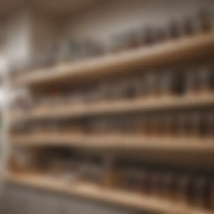 Organized Kitchen Pantry with Labeled Containers and Jars