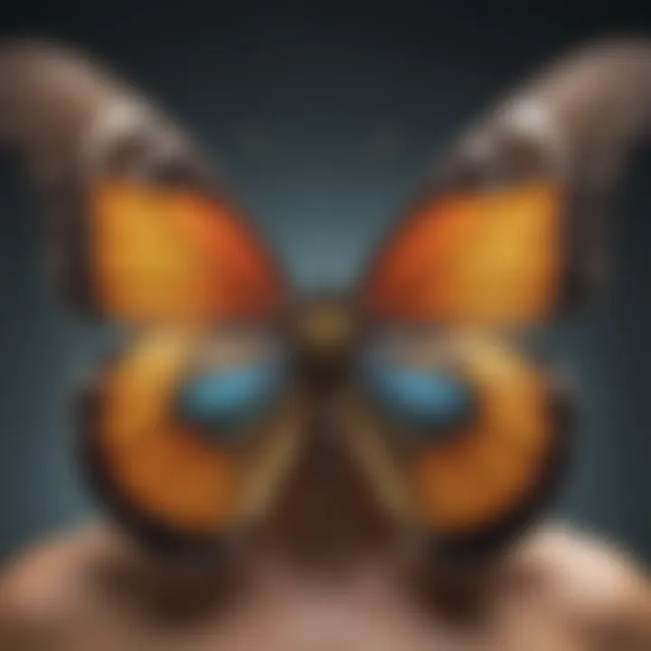 Transformation symbolized by butterfly