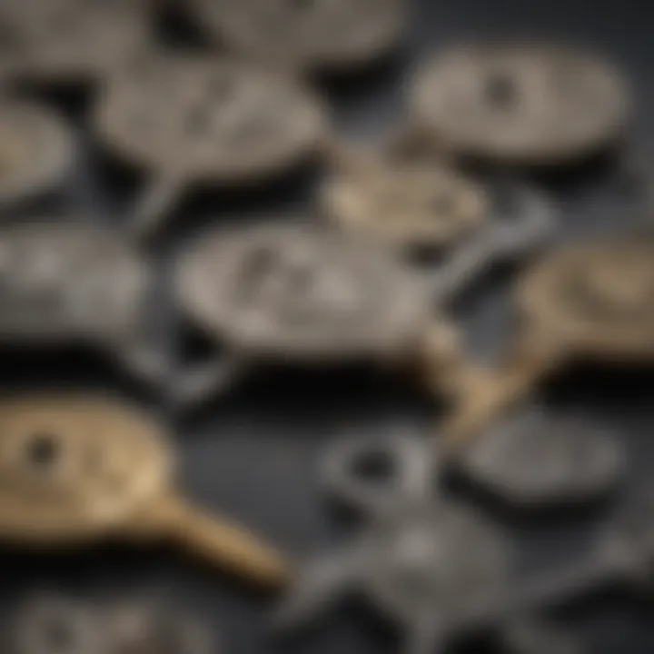 Close-up of intricate key duplication process