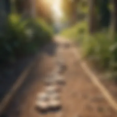 Illustration showing a pathway to personal and professional growth