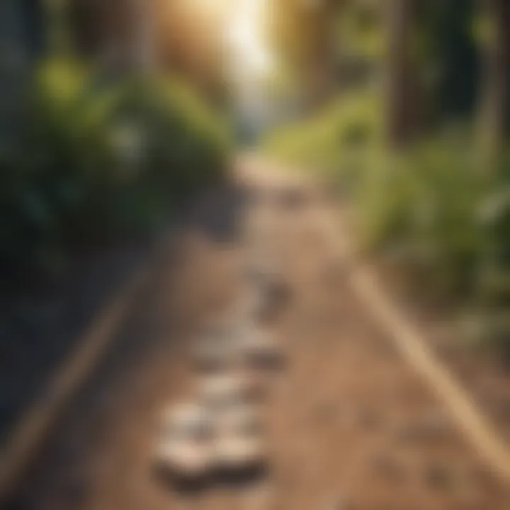 Illustration showing a pathway to personal and professional growth