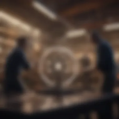 A diverse team collaborating on an innovative project