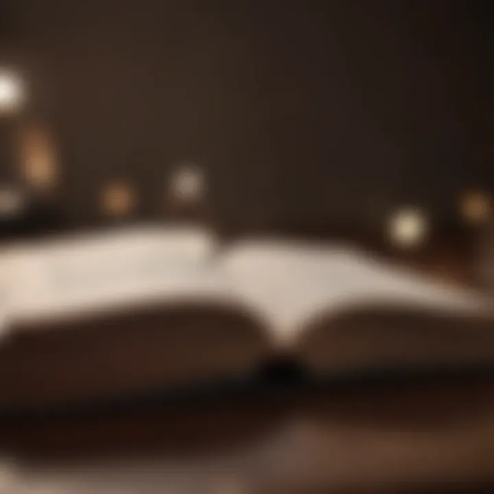 An open book with highlighted quotes