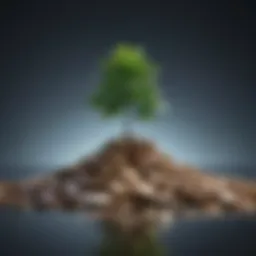 Conceptual representation of financial growth through mindset