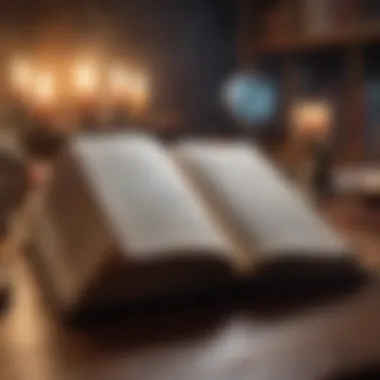 An open book with highlighted passages on personality traits