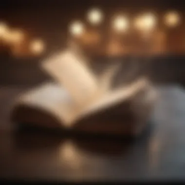 An open book with highlighted passages