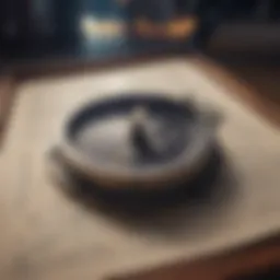 Illustration of a compass pointing towards a path of purpose