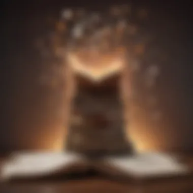 Illustration of a mind expanding with books flying into it