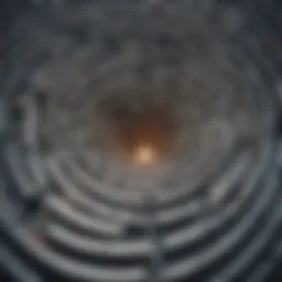 Illustration depicting a maze of financial data