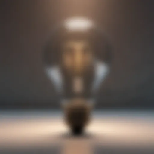 Illustration depicting a glowing light bulb symbolizing inspiration and enlightenment