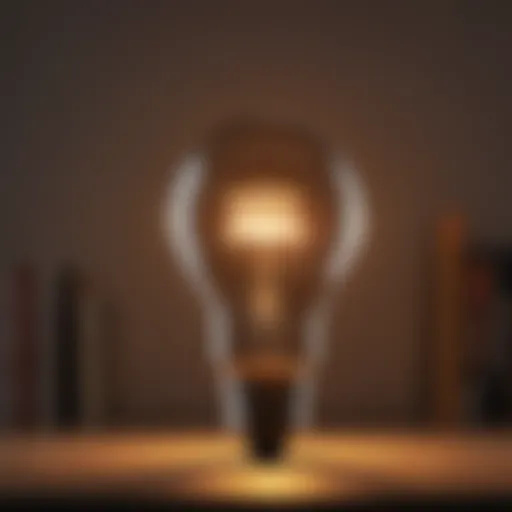 Illustration of a glowing light bulb symbolizing knowledge and wisdom