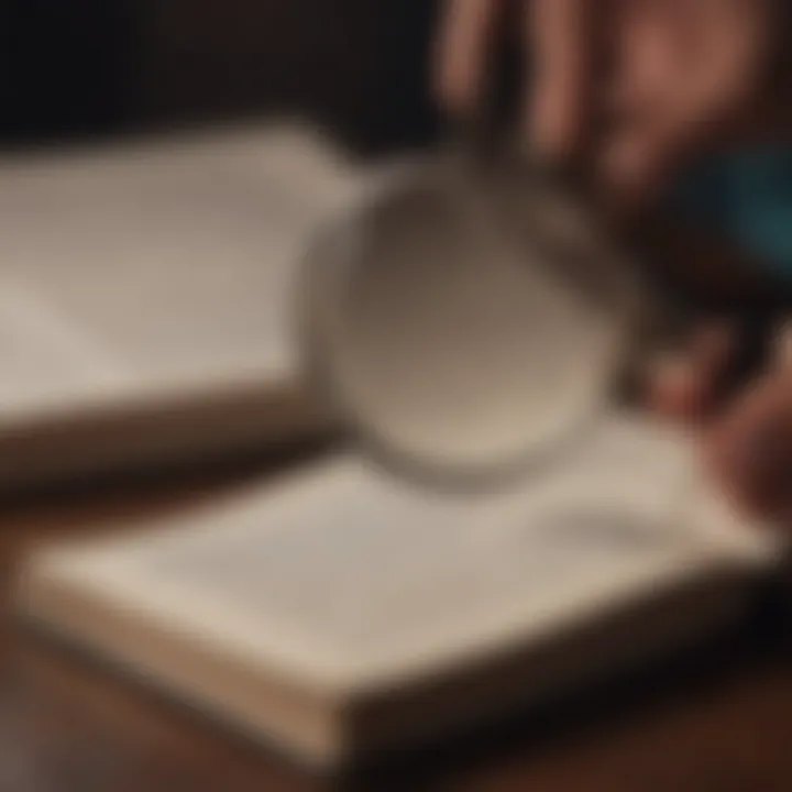 Illustration showcasing a magnifying glass over a book representing focused learning