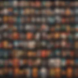 An array of audiobook covers displayed on a digital platform