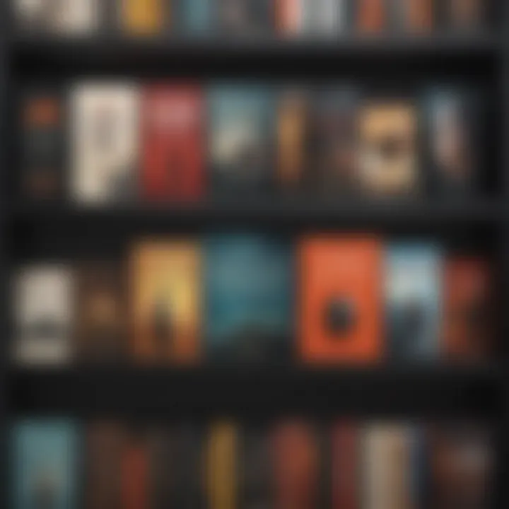 A selection of audiobook covers displayed on a digital device