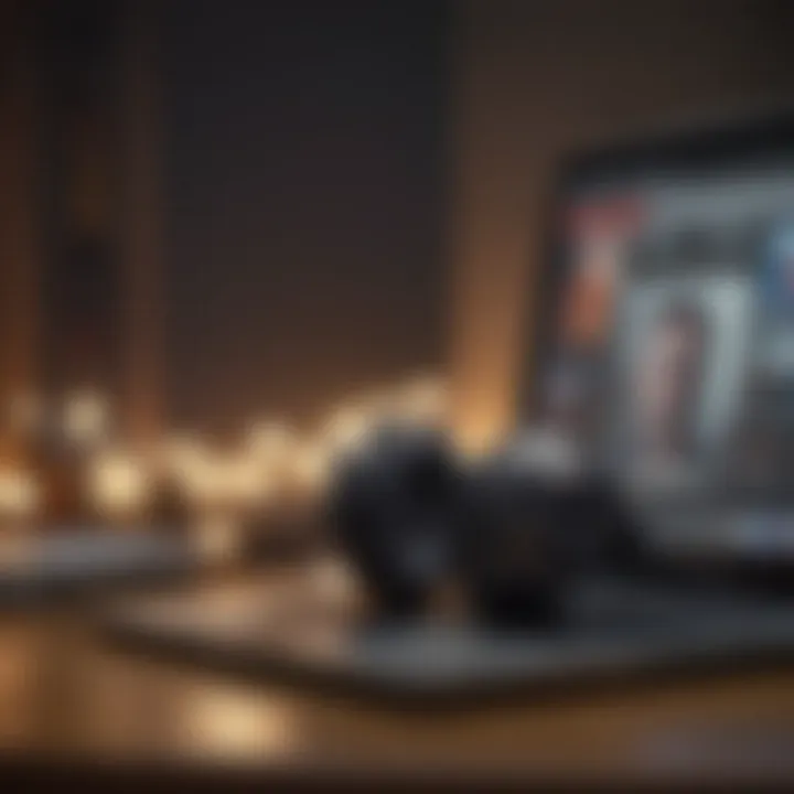 A compilation of popular audiobook platforms on a laptop screen