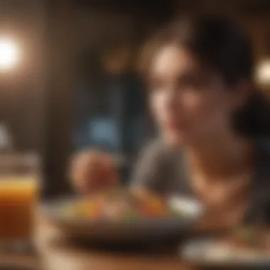 A person engaging in mindful eating, showcasing the connection between diet and health
