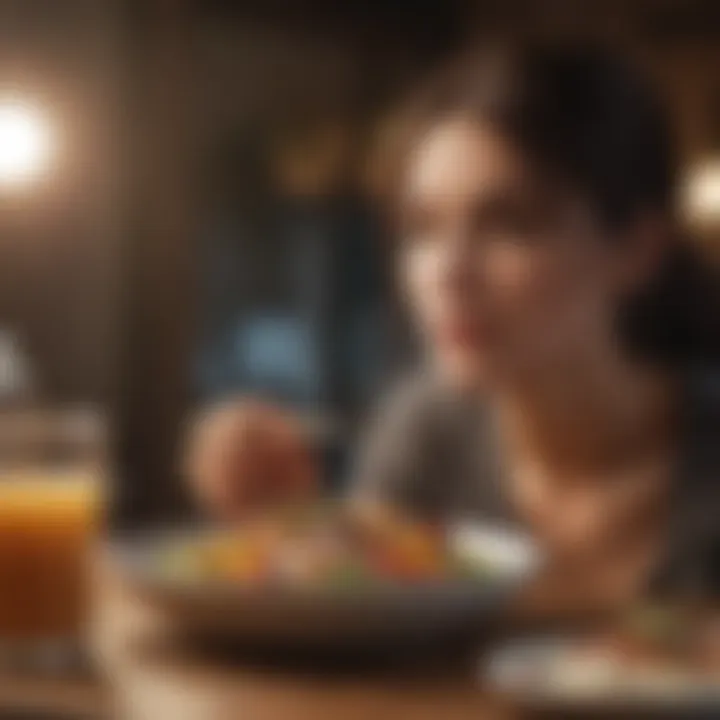 A person engaging in mindful eating, showcasing the connection between diet and health