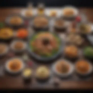 Nutritious Meals for Disease Prevention A table set with diverse, nutritious meals that promote disease prevention