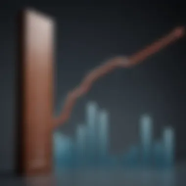 Abstract representation of mutual fund growth chart