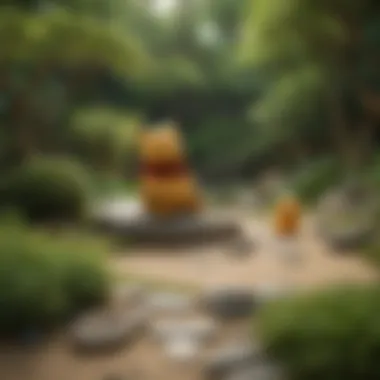 Tranquility Found Zen Garden with Pooh and Friends